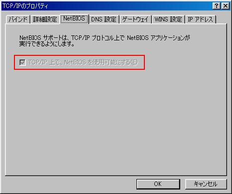 Windows98のTCP/IPの設定画面の一覧