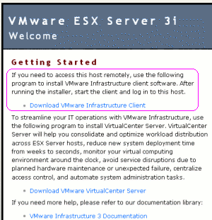 VMware Infrastructure Client (VI Client)のダウンロード