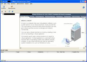VMwareESXiサーバーの操作画面
