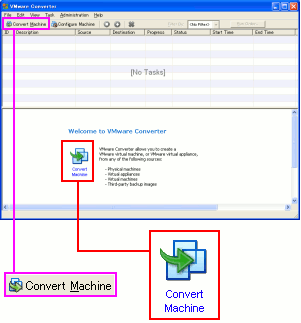 VMware Converterの画面