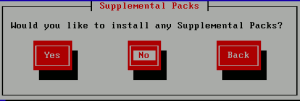 Supplemental packのインストールの有無の画面
