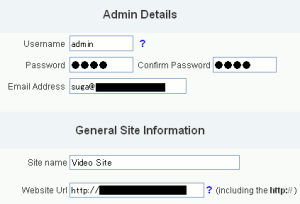 PHPmotionの管理者設定で、ID、パスワードなどを決める